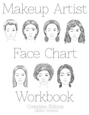 Book cover for Makeup Artist Face Chart Workbook Jumbo Edition