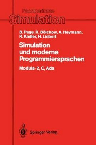 Cover of Simulation und moderne Programmiersprachen