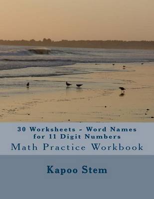 Cover of 30 Worksheets - Word Names for 11 Digit Numbers