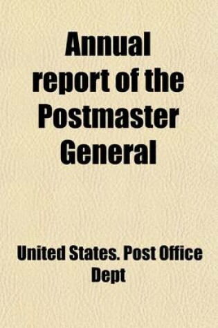 Cover of Annual Report of the Postmaster General