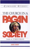 Book cover for Church in Pagan Society-1 Cor