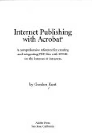 Cover of Internet Publishing with Acrobat