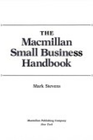 Cover of Macmillan Small Business Handbook