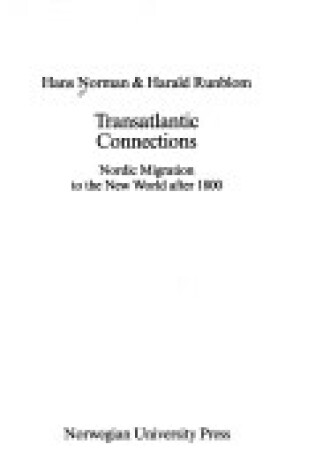 Cover of Transatlantic Connections