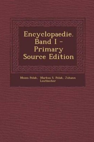 Cover of Encyclopaedie. Band I