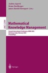 Book cover for Mathematical Knowledge Management