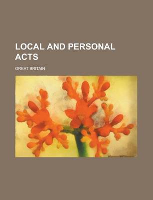 Book cover for Local and Personal Acts