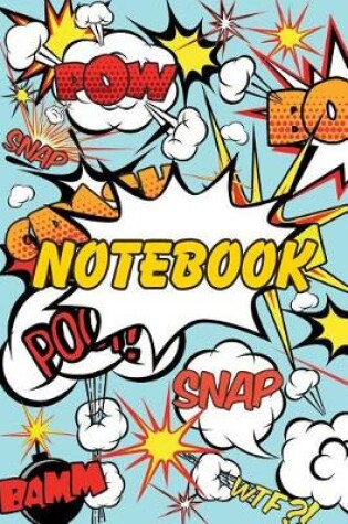 Cover of Superhero Cartoon Words Notebook Journal