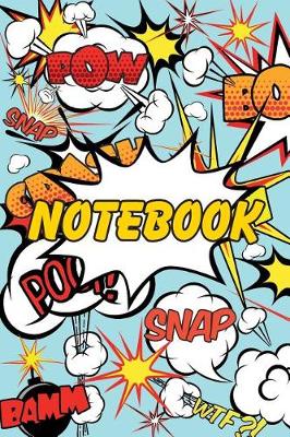 Book cover for Superhero Cartoon Words Notebook Journal