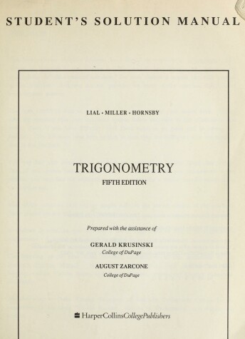 Book cover for St Sol Ml/Trigonometry