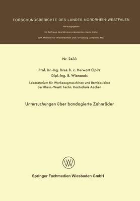 Book cover for Untersuchungen UEber Bandagierte Zahnrader