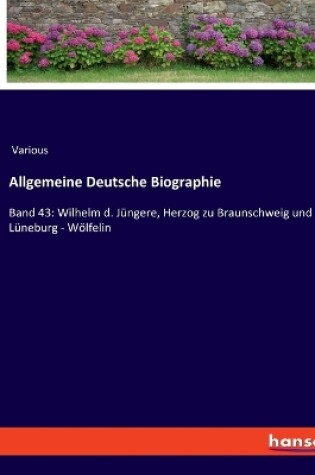 Cover of Allgemeine Deutsche Biographie