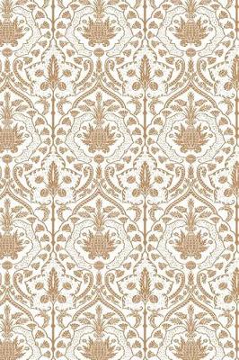 Book cover for Journal White Kraft Damask Design Pattern