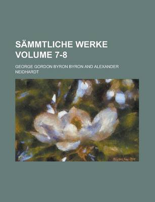 Book cover for Sammtliche Werke Volume 7-8