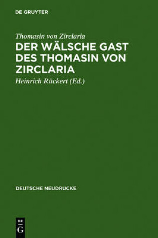 Cover of Der walsche Gast des Thomasin von Zirclaria
