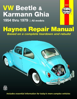 Book cover for Volkswagen VW Beetle & Karmann Ghia (1954-1979) Haynes Repair Manual (USA)
