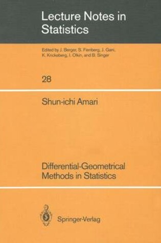 Cover of Differential-Geometrical Methods in Statistics