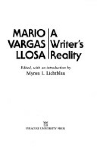 Cover of A Writer's Reality