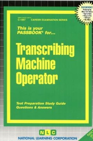 Cover of Transcribing Machine Operator