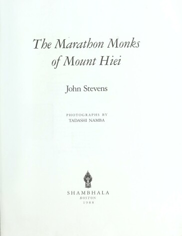 Book cover for Marathon Monks/MT.Hiei