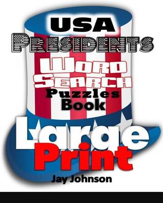 Book cover for USA Presidents Word Search Puzzles Large Print