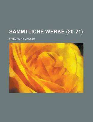 Book cover for Sammtliche Werke (20-21 )