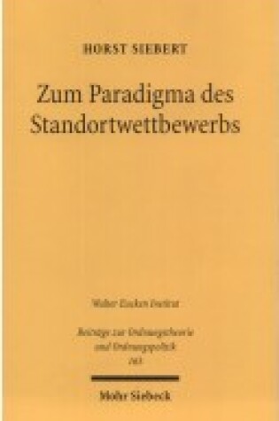 Cover of Zum Paradigma Des Standortwettbewerbs