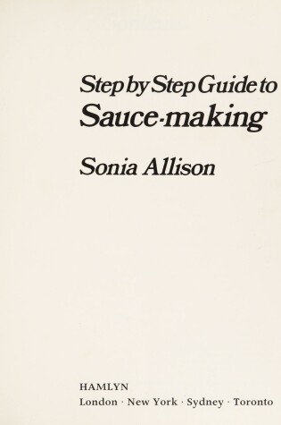 Cover of Guide to Sauce-making