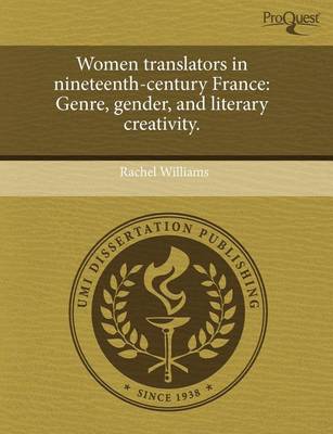 Book cover for Women Translators in Nineteenth-Century France: Genre