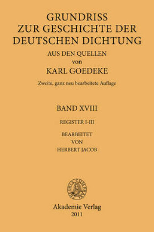 Cover of Grundriss Zur Geschichte V 18 Reg I-III