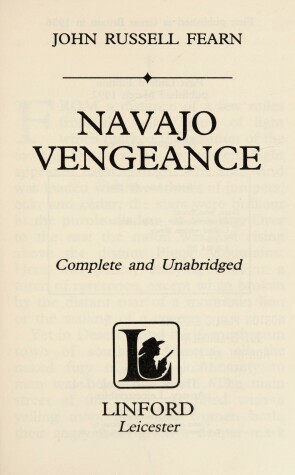 Book cover for Navajo Vengeance