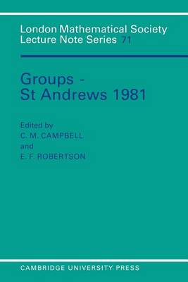 Book cover for Groups - St Andrews 1981