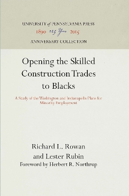 Cover of Opening the Skilled Construction Trades to Blacks