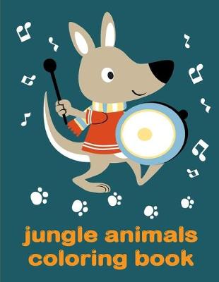 Book cover for Jungle Animals Coloring Book