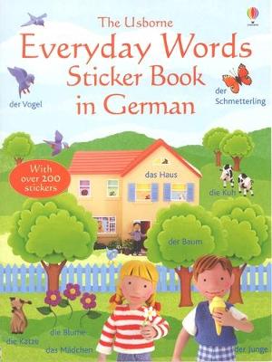 Book cover for Everyday Words Sticker Book in German