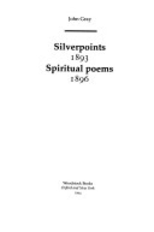 Cover of Silverpoints