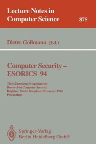 Cover of Computer Security - Esorics 94
