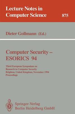 Book cover for Computer Security - Esorics 94