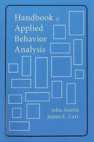 Cover of Handbook of Applied Behavior Analysis