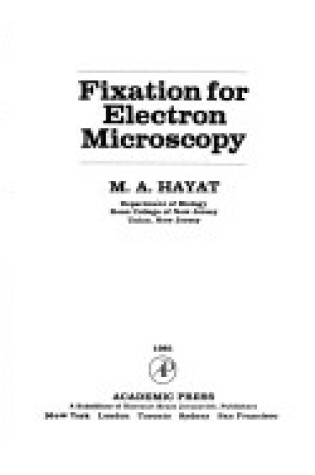 Cover of Fixation for Electron Microscopy