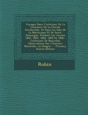 Book cover for Voyages Dans L'intérieur De La Louisiane