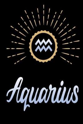 Book cover for Aquarius Star Sign Notebook