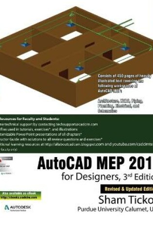 Cover of AutoCAD MEP 2016 for Designers, 3rd Edition