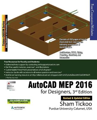 Book cover for AutoCAD MEP 2016 for Designers, 3rd Edition