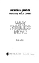 Book cover for Why Families Move