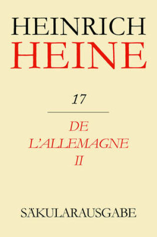 Cover of De l'Allemagne