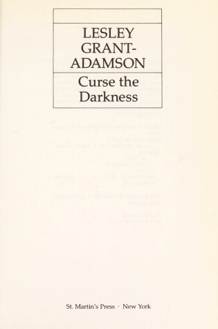 Cover of Curse the Darkness