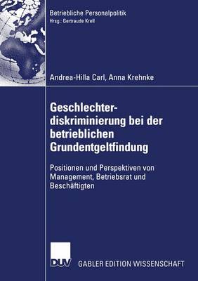Book cover for Geschlechterdiskriminierung bei der betrieblichen Grundentgeltfindung