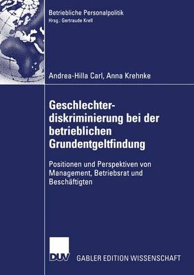 Cover of Geschlechterdiskriminierung bei der betrieblichen Grundentgeltfindung