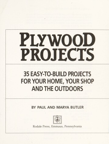 Book cover for Plywood Projects